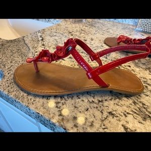 Red sandals